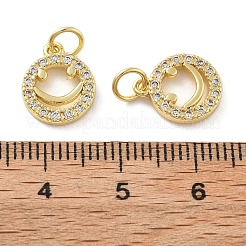 Brass Micro Pave Cubic Zirconia Pendants&nbsp;KK-C092-13G