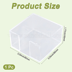 アクリル製ノートホルダー  正方形  透明  82x82x45mm&nbsp;AJEW-WH20020-263