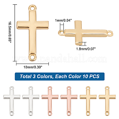 30Pcs 3 Colors Brass Connector Charms&nbsp;KK-PH0005-50