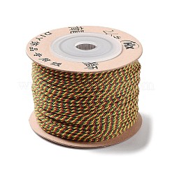 ポリエステルツイストコード  ラウンド  DIYのジュエリーには  ゴールド  1mm  約49.21ヤード（45m）/ロール&nbsp;OCOR-G015-01A-26