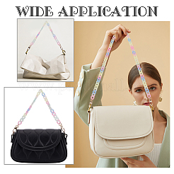 2Pcs 2 Style Transparent Jelly Style Acrylic Curb Chain Bag Straps&nbsp;DIY-WR0002-48