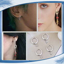 4Pcs 2 Colors Stainless Steel Hoop Earring&nbsp;STAS-LP0001-09