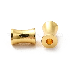 ラックメッキ真鍮製ビーズ  長持ちメッキ  コラム  ゴールドカラー  4x6mm  穴：1.6mm&nbsp;LS-KK-P095-66G