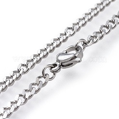 Non-Tarnish 201 Stainless Steel Curb Chain Necklace&nbsp;NJEW-G326-05P