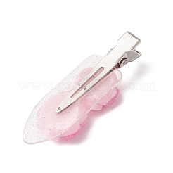 3Pcs 3 Colors Flower Alloy & Plastic Alligator Hair Clips&nbsp;PHAR-JH00132