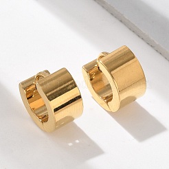 304ステンレススチールフープピアス  イオンプレーティング（ip）  リング  ゴールドカラー  10x6x11mm&nbsp;EJEW-M079-03G-01
