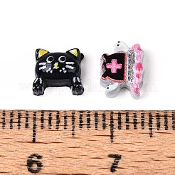 ハロウィーンをテーマにした不透明樹脂カボション  混合図形  ミックスカラー  4~8x7~7.5x3~3.5mm&nbsp;CRES-T025-19