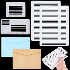 6Pcs PP Lettering Envelope Addressing Stencil Guide&nbsp;AJEW-CP0011-96