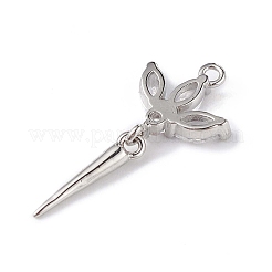 Rack Plating Brass Micro Pave Cubic Zirconia Pendants&nbsp;LS-KK-C019-04P-03