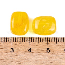 アクリルビーズ  イミテーション翡翠  長方形  ミックスカラー  13x11x8mm  穴：1.5mm。 510個/ 500 G&nbsp;OACR-H120-02