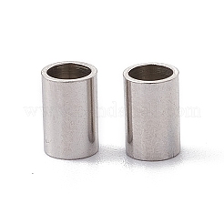 変色しにくい201ステンレススチールコードエンド  エンドキャップ  コラム  ステンレス鋼色  6x4mm  内径：3mm&nbsp;X-STAS-G288-01A-P