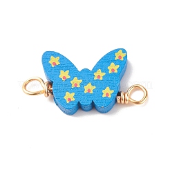 Spray Painted Wood Connector Charms&nbsp;PALLOY-JF01427-08