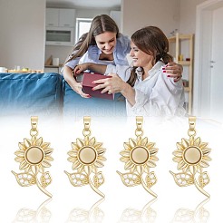 8Pcs Brass Micro Pave Cubic Zirconia with Resin Pendants&nbsp;KK-BBC0020-65