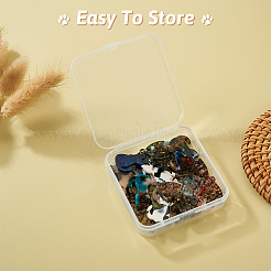 28Pcs 14 Styles Opaque Acrylic Pendants&nbsp;SACR-TA0001-11