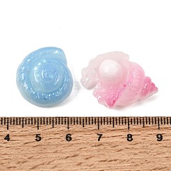 Marine Organism Opaque Resin & Paillette Cabochons&nbsp;RE-CBA2F5E-01