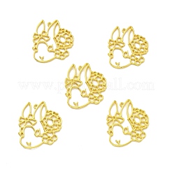 Alloy Open Back Bezel Pendants&nbsp;FIND-D025-01G