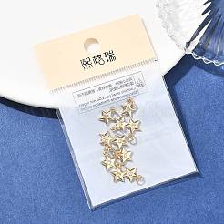 SHEGRACE Brass Micro Pave Clear Cubic Zirconia Charms&nbsp;XGRQ2O250-430G