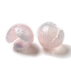 フラワービーズキャップ  DIYのジュエリーには  ピンク  13~15x11~13mm  穴：1~1.4mm&nbsp;X-SACR-C002-03A