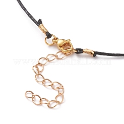 Faceted Natural Dyed Green Aventurine Pendant Necklaces&nbsp;NJEW-JN03230-04