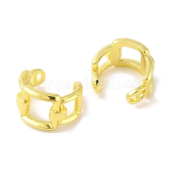 女性用真鍮カフピアス  18KGP本金メッキ  11.5x8.5mm&nbsp;EJEW-I305-52G