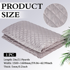 ポリエステルキルティング生地  毛布用  グレー  1500~1600x5mm&nbsp;DIY-WH0816-602C