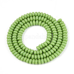 Opaque Spray Painted Glass Beads&nbsp;GLAA-ZX008-4mm-18B