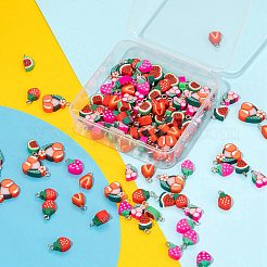 140Pcs 7 Styles Handmade Polymer Clay Pendants&nbsp;CLAY-LS0001-11
