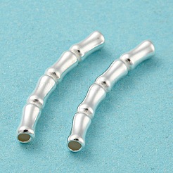 925純銀製のチューブビーズ  竹チューブビーズ  銀  24.5~25x3x3mm  穴：1.6mm&nbsp;STER-Z004-04E