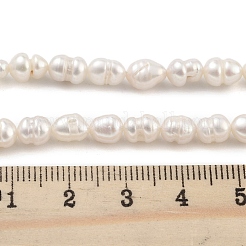 天然養殖淡水パールビーズ連売り  ライス  グレードAB  アンティークホワイト  5~6mm  穴：0.7mm  約26個/連  7.09''（18センチメートル）&nbsp;PEAR-P062-06A-1