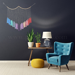 Woolen Yarn Boho Tassel Wall Hanging Ornaments&nbsp;HJEW-WH0071-02