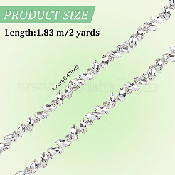 Alloy Rhinestone Cup Chain&nbsp;LCHA-WH0001-03P