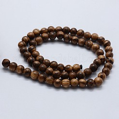 Natural Wood Beads Strands&nbsp;WOOD-F006-04-6mm