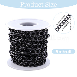 5M Aluminium Twisted Curb Chains&nbsp;CHA-BM0001-01B