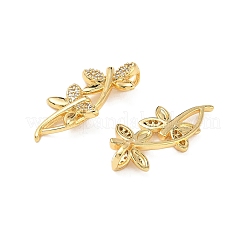 Brass Micro Pave Cubic Zirconia Pendants&nbsp;KK-L256-11G