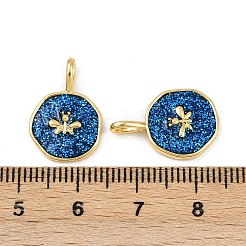 Brass Sequins Enamel Pendants&nbsp;KK-F908-17G-03