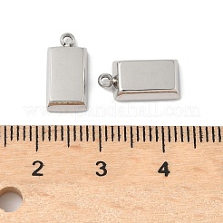 304ステンレスペンダント  地金チャーム  ステンレス鋼色  13x6.5x3mm  穴：1.4mm&nbsp;STAS-L022-135P