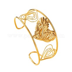 304 Stainless Steel Cuff Bangles for Women&nbsp;WG10B6C-01