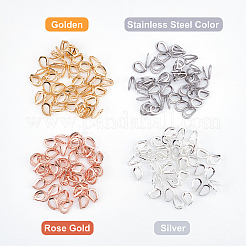 160個 4色 304ステンレススチールペンダントベイル  ティアドロップ  ミックスカラー  5.5x4x3mm  穴：2.5x3mm  40個/カラー&nbsp;STAS-UN0022-70