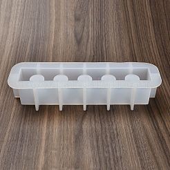 DIYシリコン鋳造型  UVレジン用  エポキシ樹脂工芸品作り  ホワイト  長方形  65x252x58mm&nbsp;LS-AJEW-U021-07A