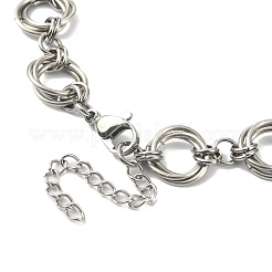 Non-Tarnish 304 Stainless Steel Rings Link Chain Bracelet&nbsp;BJEW-TA00334-02