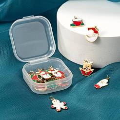 18Pcs 9 Style Real 14K Gold Plated 316 Surgical Stainless Steel Enamel Charms&nbsp;STAS-LS0001-41