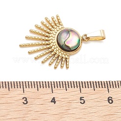 Natural Paua Shell Pendants&nbsp;PALLOY-JF05227-01