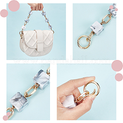 Square Acrylic Curb Chain Bag Strap&nbsp;FIND-WH0092-29A
