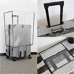 透明PVC荷物カバー  透明な旅行用スーツケースプロテクター  20インチのスーツケース用  透明  455x385x240mm&nbsp;AJEW-WH0485-02A