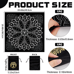 1Pc Lint Square Tarot Tablecloth&nbsp;AJEW-CN0002-18