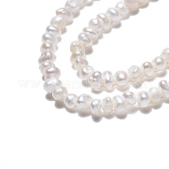 天然養殖淡水パールビーズ連売り  ポテト  貝殻色  2~2.5x2~3.5x2.5~3mm  穴：0.5mm  約167~178個/連  13.94インチ〜14.25インチ（35.4cm〜36.2cm）&nbsp;PEAR-N013-02C