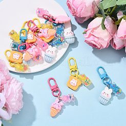 5Pcs Resin Pendant Decorations&nbsp;HJEW-YW00162-01