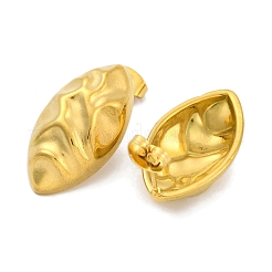 Horse Eye Ion Plating(IP) 304 Stainless Steel Stud Earrings&nbsp;EJEW-H013-26G