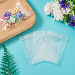 透明なプラスチック製の再封可能な包装袋  トップシール  セルフシールバッグ  長方形  ホワイト  9x6cm  片側の厚さ：2.1ミル（0.055mm）  150pc&nbsp;OPP-TADJ0001-05C