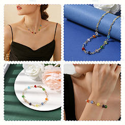 240Pcs 10 Colors Glass Connector Charms&nbsp;PALLOY-SW00087